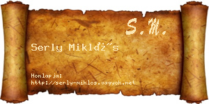 Serly Miklós névjegykártya